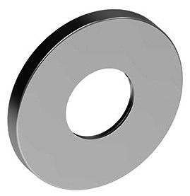 KEUCO Wandrosette IXMO 59556, für Ab- und Umstellv.,rund,105mm, Aluminium-finish