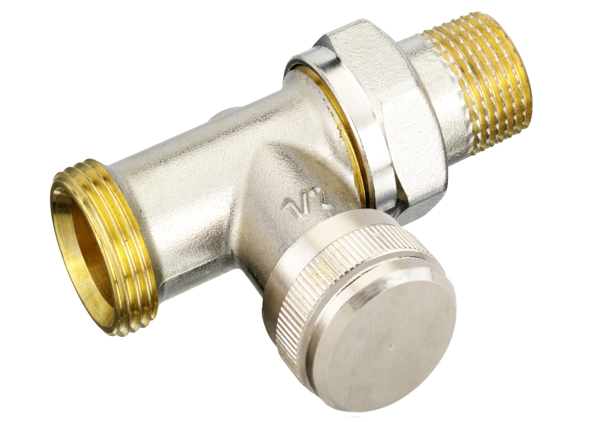 Danfoss Rücklaufverschraubung RLV 15 G 3/4 AG, Durchgang, vernickelt