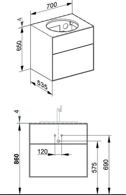 KE WUB Edition Lignatur 33370 f. Vari.-WT 2 Ausz. Eiche wi./Ker. Bslt