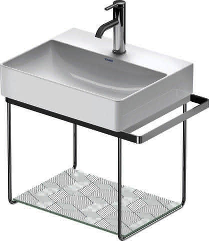 DU Metallkonsole WH DuraSquare f.235350 HTH li./re., Chrom