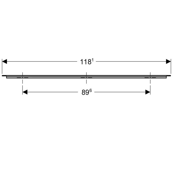 Geberit Griff, B:120cm sandgrau matt