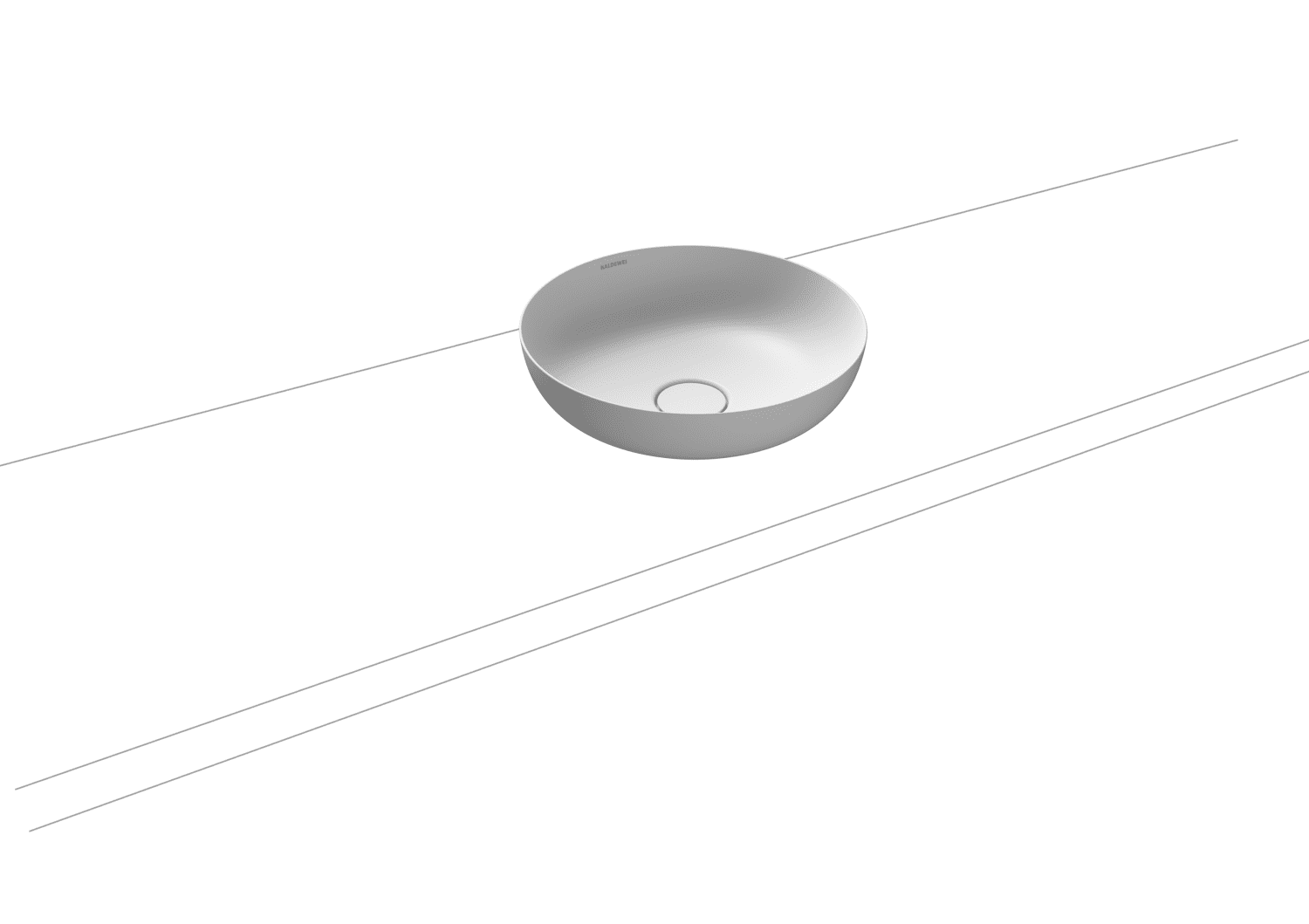 KA WB MIENA WASCHTISCH-SCHALE Mod.3181,d :380mm,alpinweiß matt,Perl-Effekt,oÜL