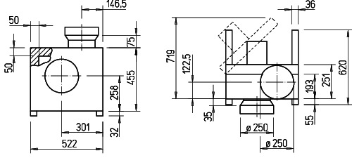 Helios MBD 225/4 EX Megabox 3-PH, EX-gesch. II 2G Rohr DN 250