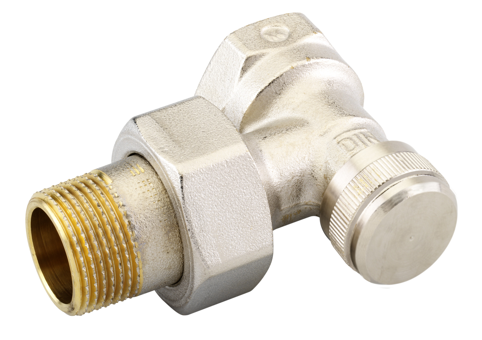 Danfoss Rücklaufverschraubung RLV 20 R 3/4, Eck, vernickelt Danfoss Rücklaufverschraubung RLV 20 R 3/4, Eck, vernickelt