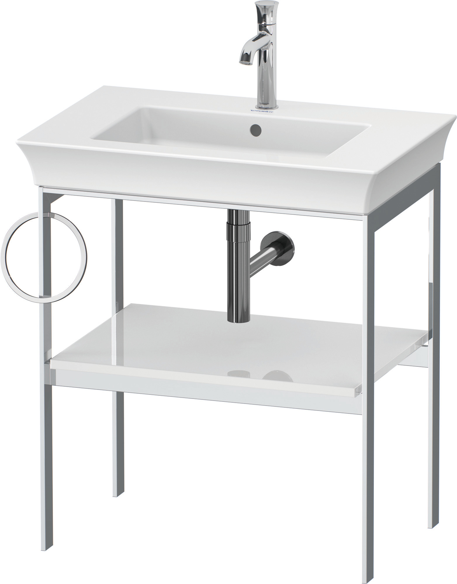 Duravit Metallkonsole bodenst. White Tulip 760x684x450,HH l.,Weiß Hochglanz