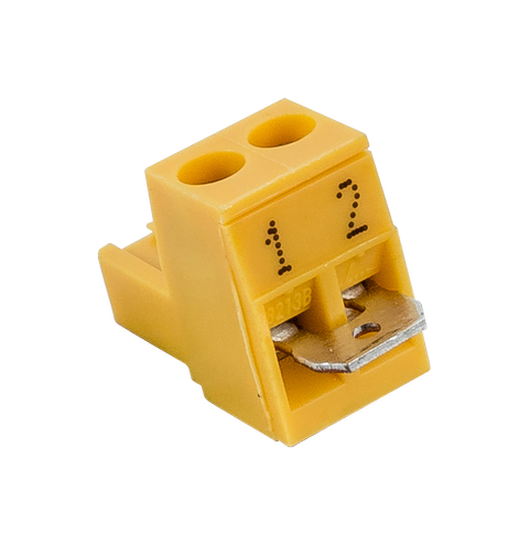 Wolf Gegenstecker gelb 2-polig mit Brücke, für WRS