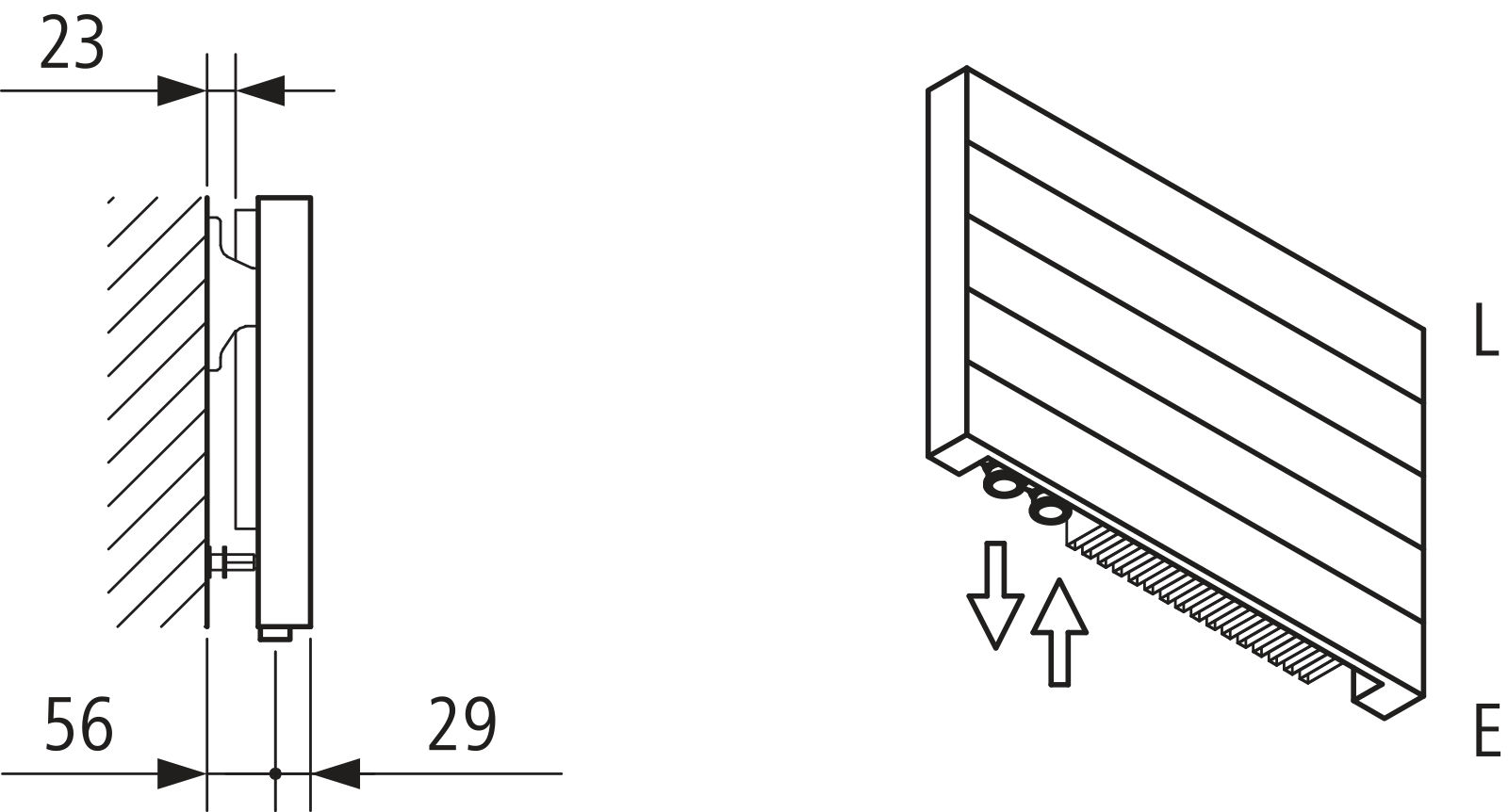 Kermi Heizwand HHN Typ11 BH140x61x1100mm QN414,weiß,6bar,o.Abd.,AB 12,LH120