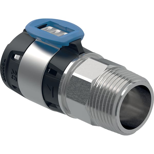 Geberit FlowFit Übergang mit Aussengewinde Edelstahl d20-R1/2