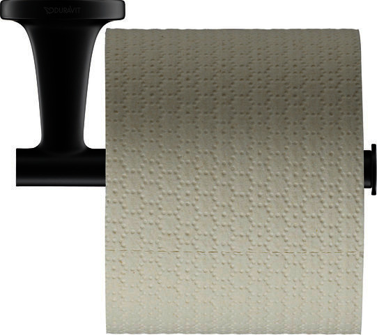DU Starck T Papierrollenhalter, Schwarz Matt, 152x76x50