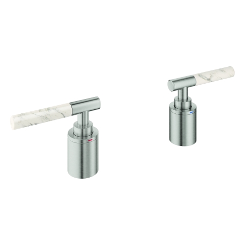 GROHE Hebelgriffe Atrio Private C. 48464 White Attica Caesarstone supersteel