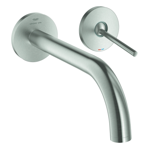 GROHE 2-L-WT-Wandbatterie Atrio 29406 FMS Ausladung 221mm supersteel