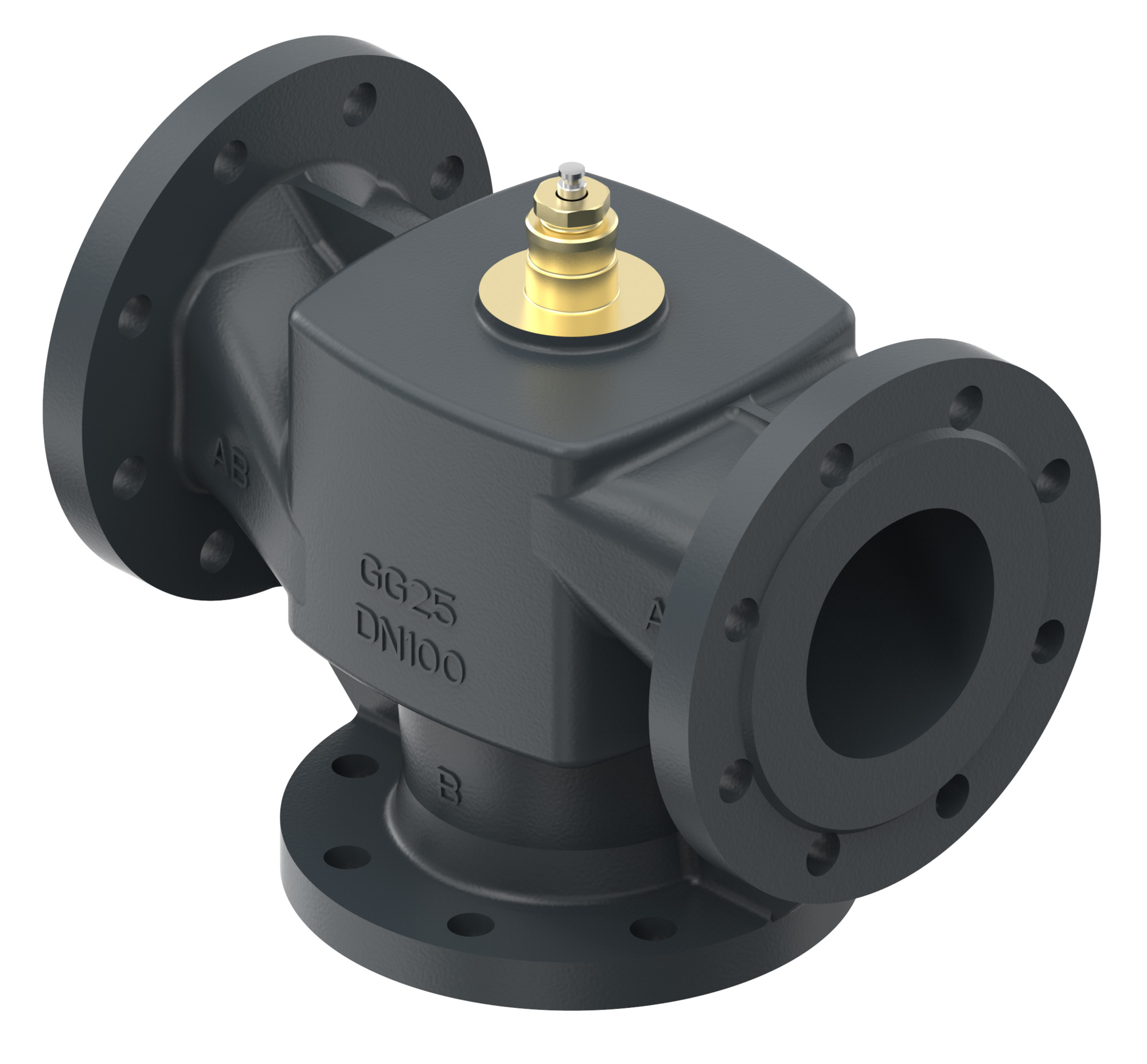 Danfoss 3-Wege VF3 DN100 Kvs 145,0, PN16, GG-25