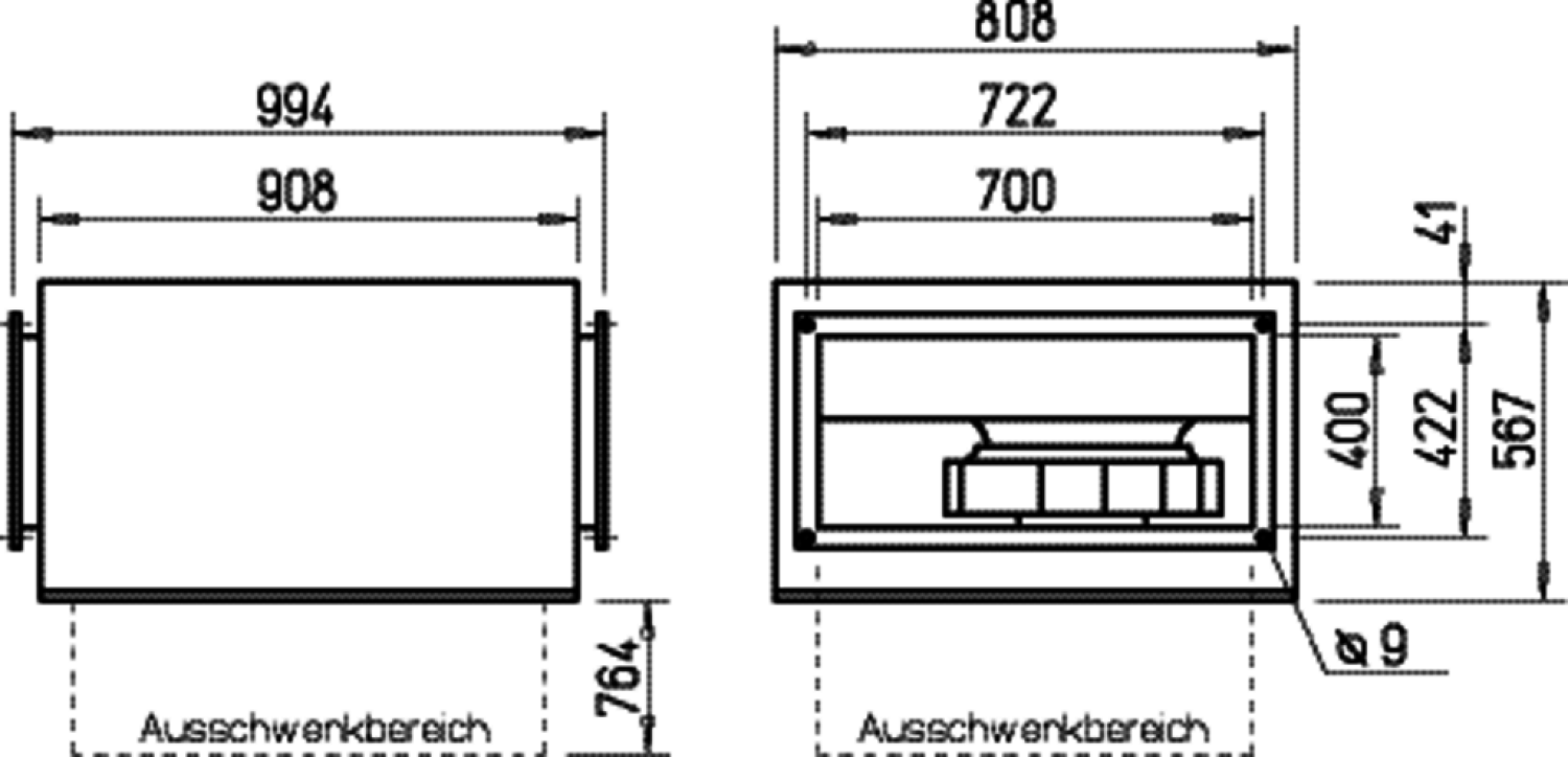 Helios SKRD 450/4/70/40 SILENT Kanalventilator 3-PH, schallgedämpft