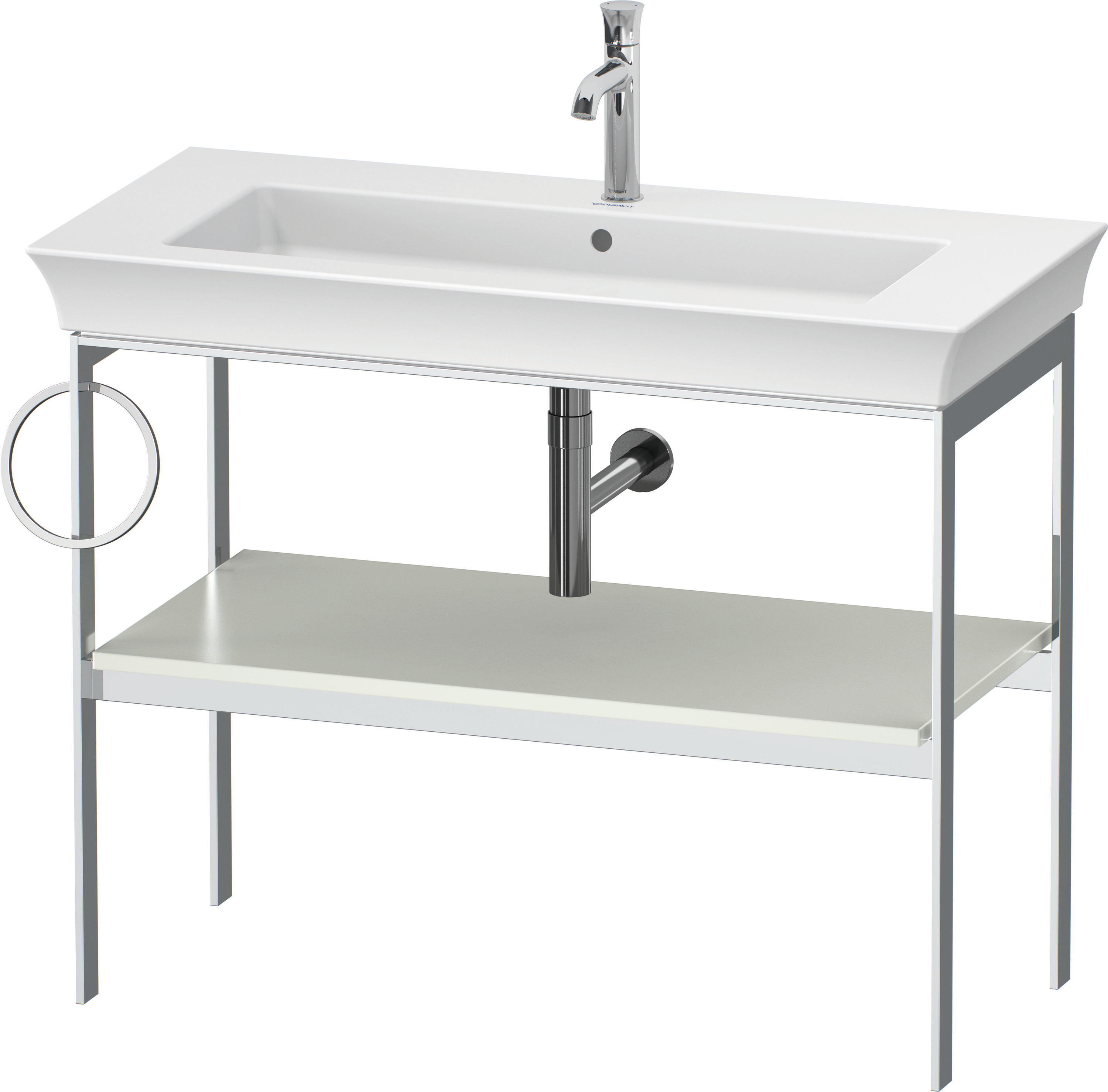 Duravit Metallkonsole bodenst. White Tulip 760x984x450,HH l.,Weiß Seidenmatt