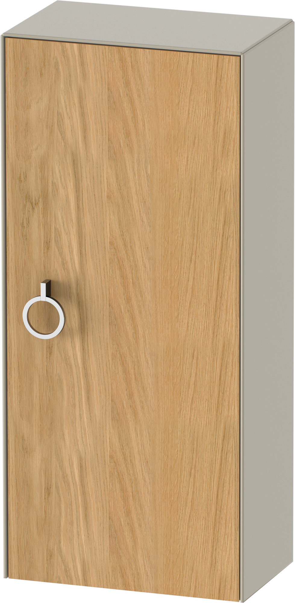 Duravit Halbhochschrank White Tulip,m.Griff TA re,880x400x240,Eiche N.M./Taupe Sdm.
