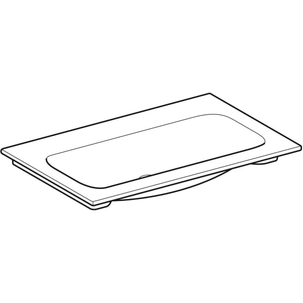 Geberit iCon Möbelwaschtisch 75x48cm ohne Hahnloch, ohne Überlauf, weiß
