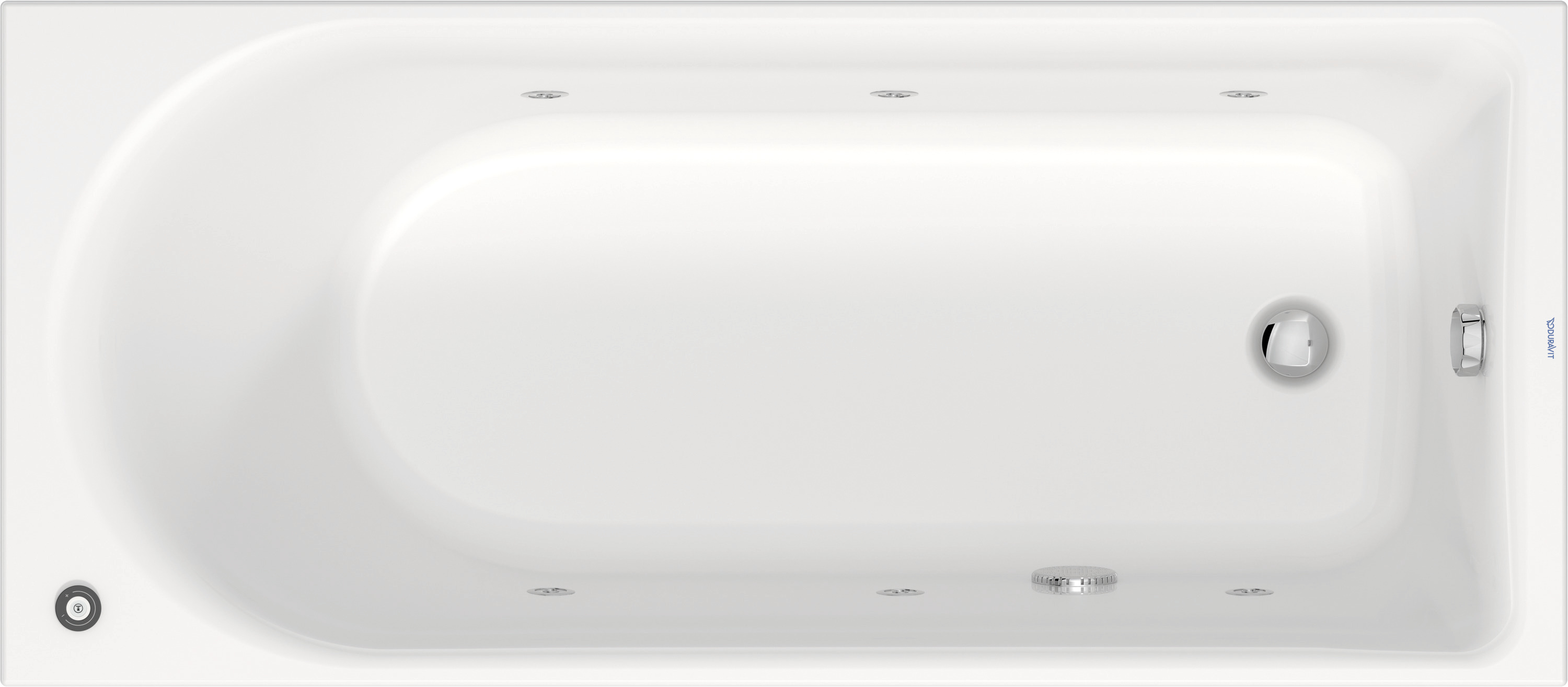 Duravit D-Neo Whirwanne 1600x700mm, Einbau Rückenschr.1 Variabel, Jet-Project, Weiß