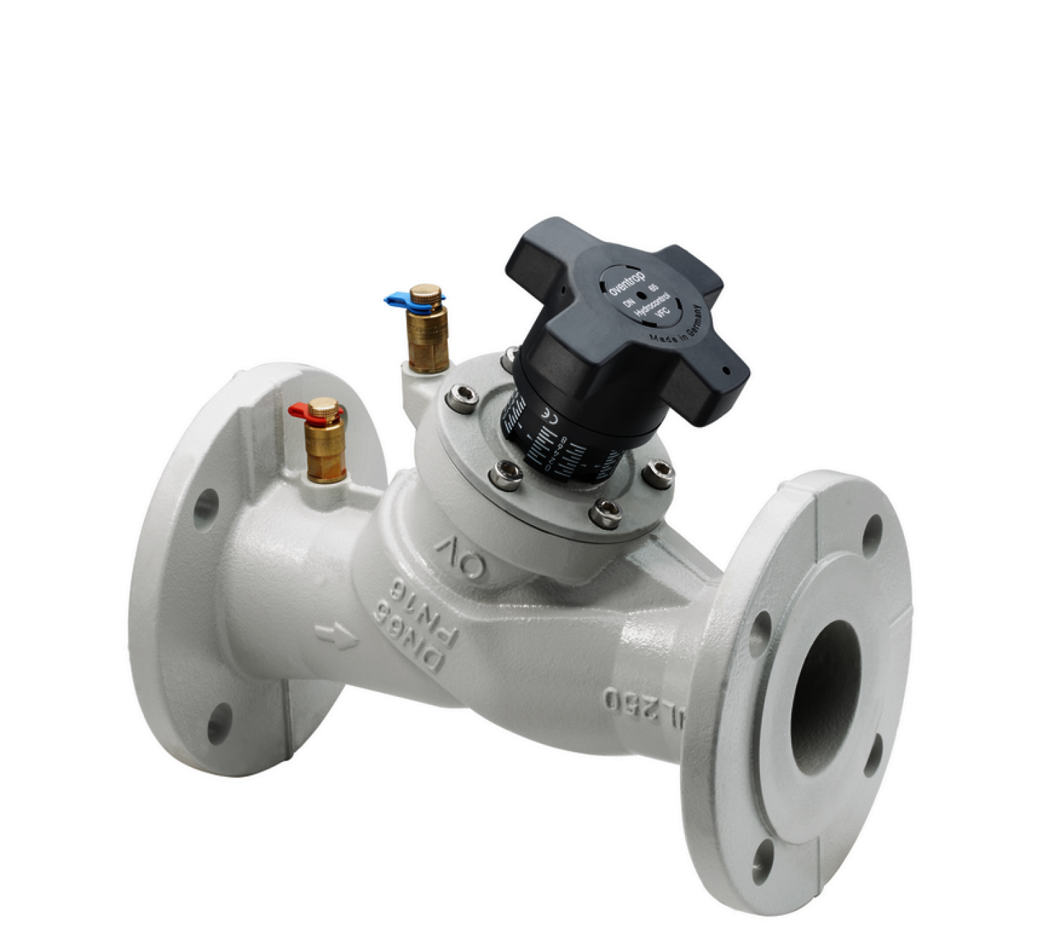 OVENTROP-Strangreg.Vent.Hydrocontrol VFC DN65, PN6, Flansch/DIN, 2 Meßvent., GG25