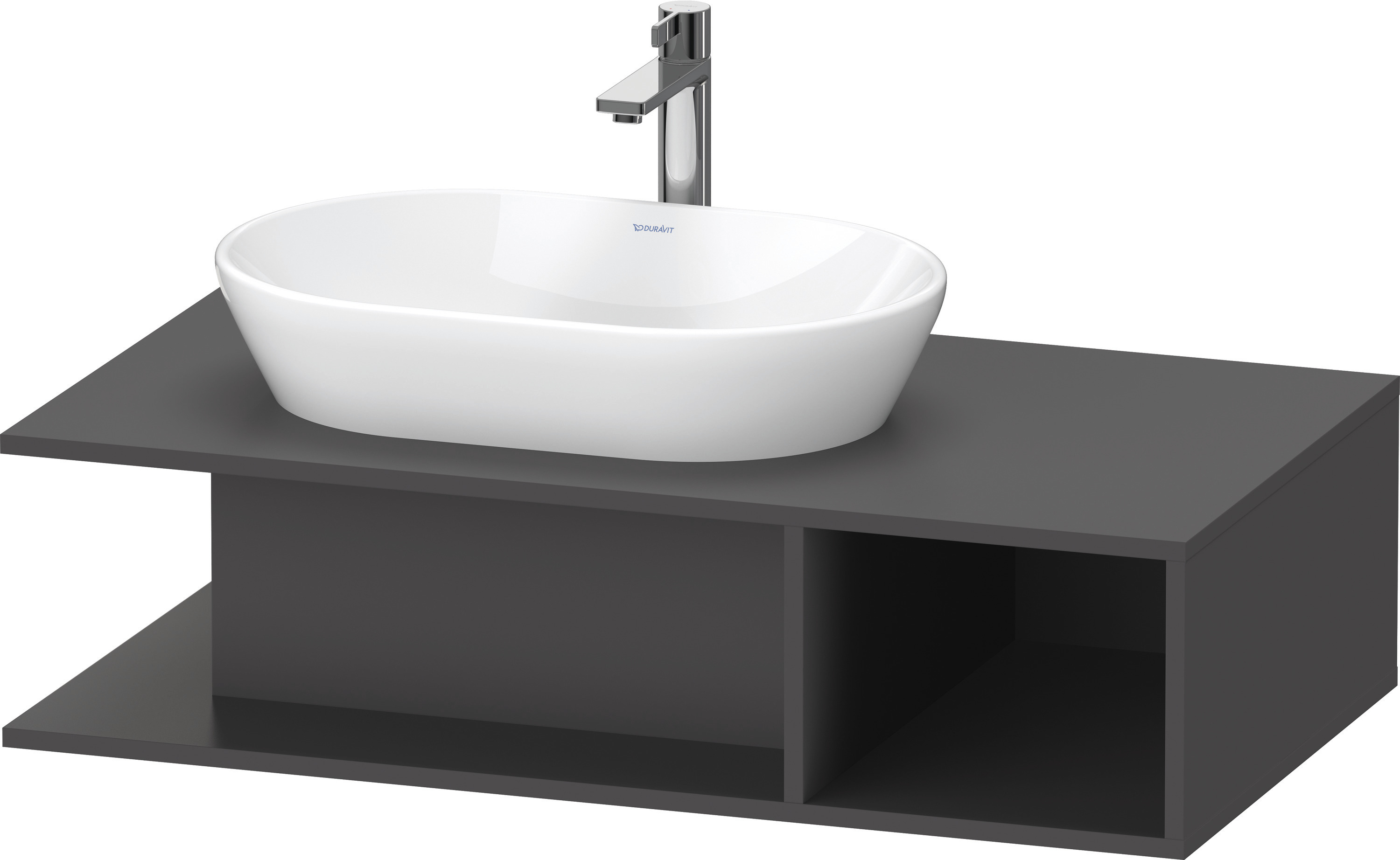 Duravit D-Neo WTU wandh.,1 offenes Fach r., 260x1000x550mm, Graphit Matt