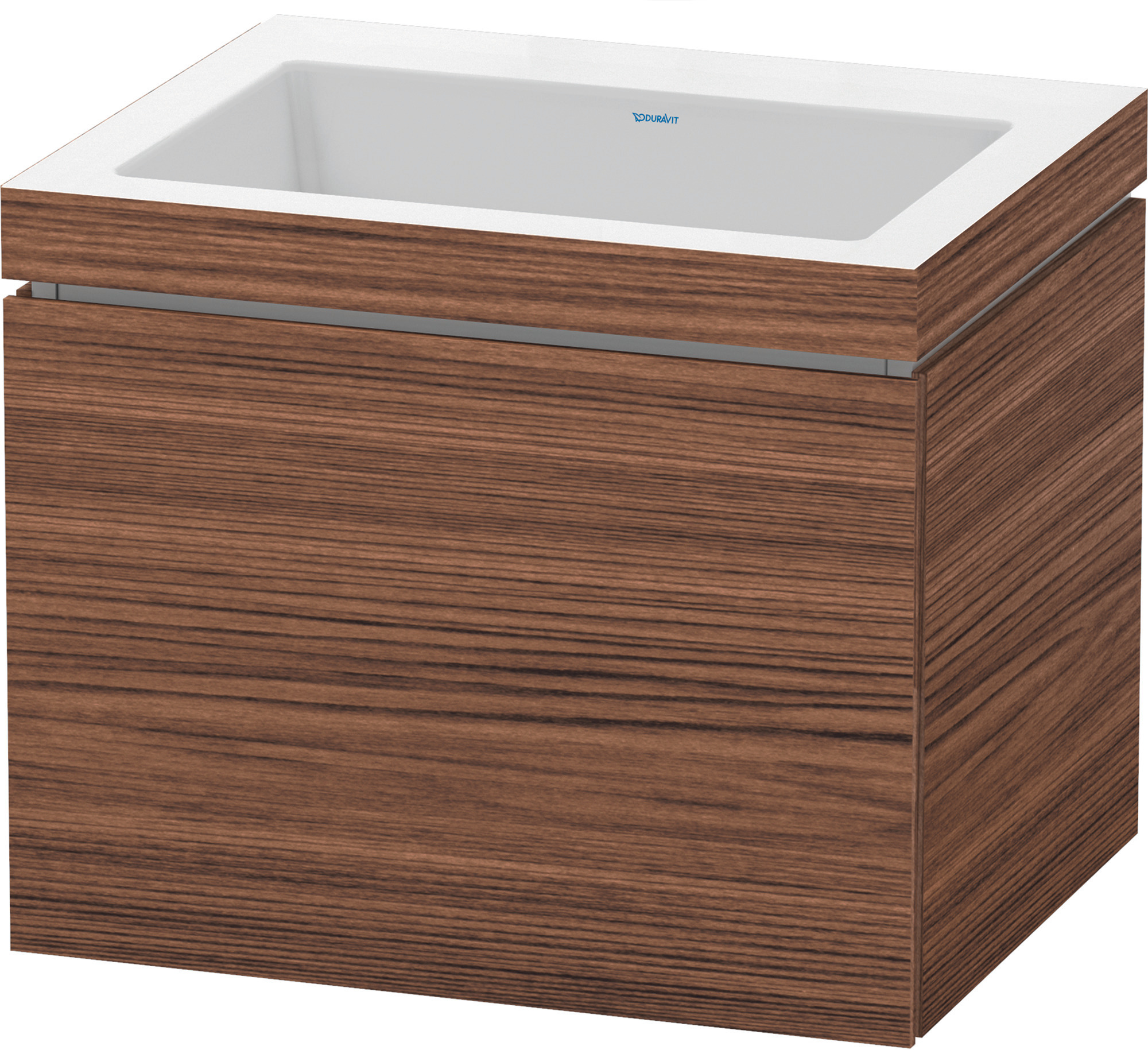 Duravit WTU L-Cube mit Vero Air 500x600x480 o. HL, 1 Auszug, Nussbaum Dunkel