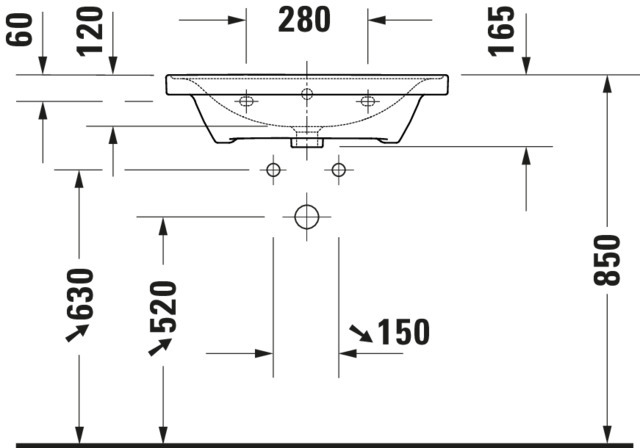 DU Möbel-WT D-Neo, 650mm, weiß mit ÜL, mit HLB, 1 HL