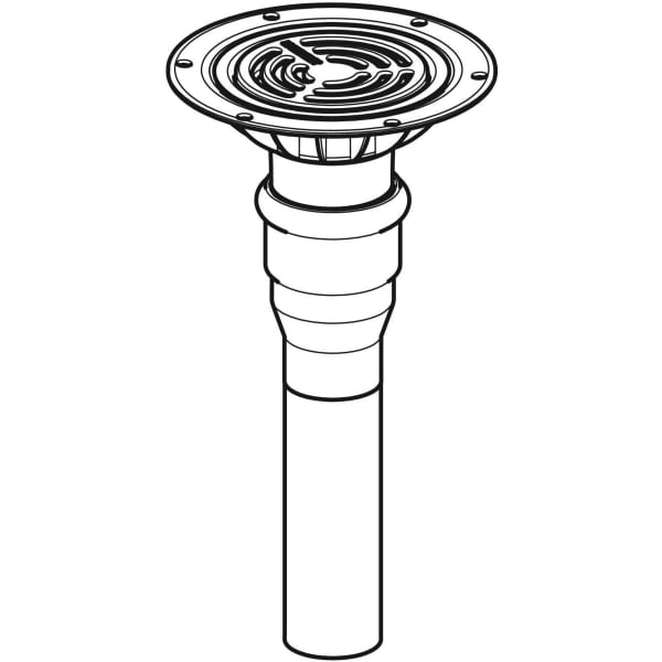 Geberit DBD-Abl. f. Bodenblg. Vinyl (PVC), stockwerksdurchdringend d=50mm