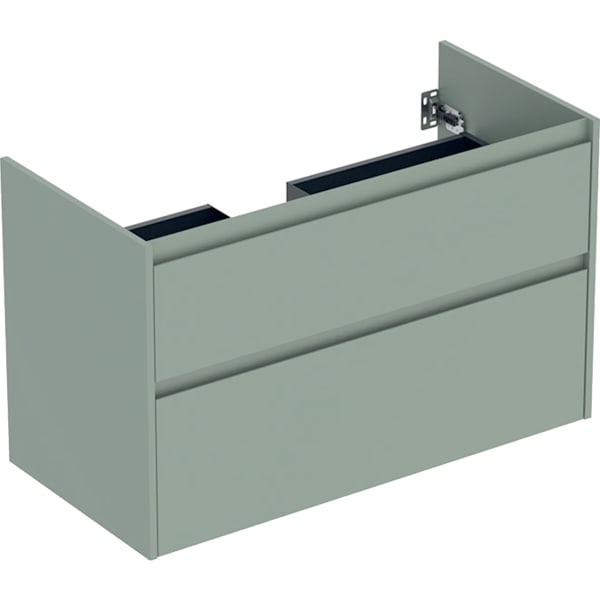 Geberit Unterschrank für MWT, 2 Schubladen B:100cm, salbeigrün matt