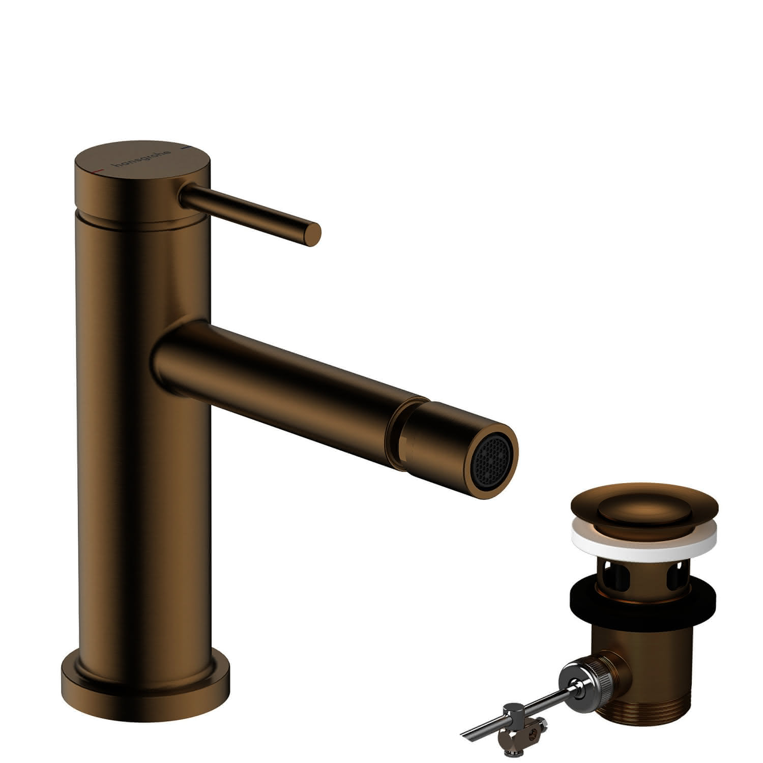 Hansgrohe Bidetmischer Tecturis S mit Zugstangen-Ablaufgarnitur BBR