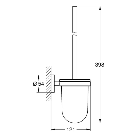GROHE Toilettenbürstengrt. Essentials 40374_1 hard graphite gebürstet