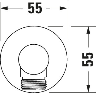Duravit Wandanschlussbogen 55x80 Rund Gold Poliert