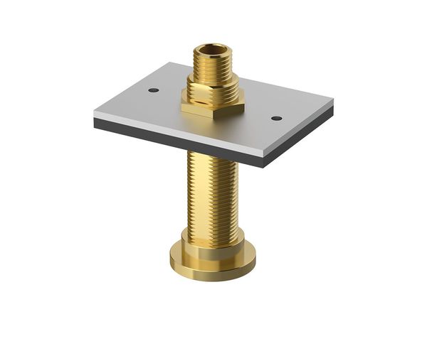 Flamco Einzelplatte 100 x 44 x 3 mm-gummiert 1/2" IG, Länge 8-70 mm