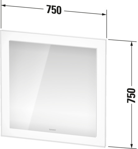 Duravit Spiegel White Tulip WT7061 Weiß (Aluminium) 50x750x750mm