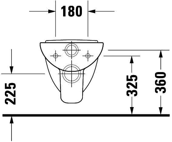 DU Wand-WC D-Code Compact 480 mm Tiefspüler, weiß