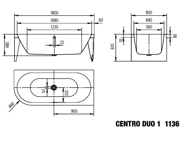 KA BW MST CENTRO DUO 1 li. Mod.1136-4041 ,1800x800mm,alpwe,PEFF,SAD,email. SZ.