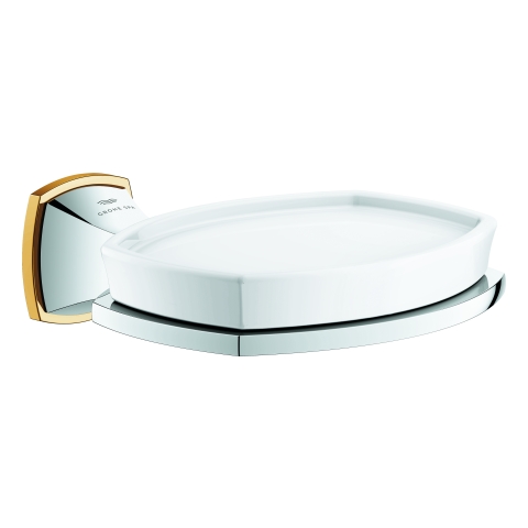 GROHE Halter Grandera 40923 mit Keramik- Seifenschale chrom/gold