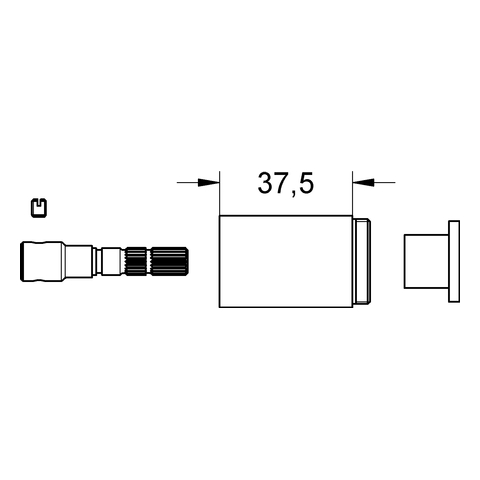 GROHE Verlängerung 45565 L 42,5mm silk metal