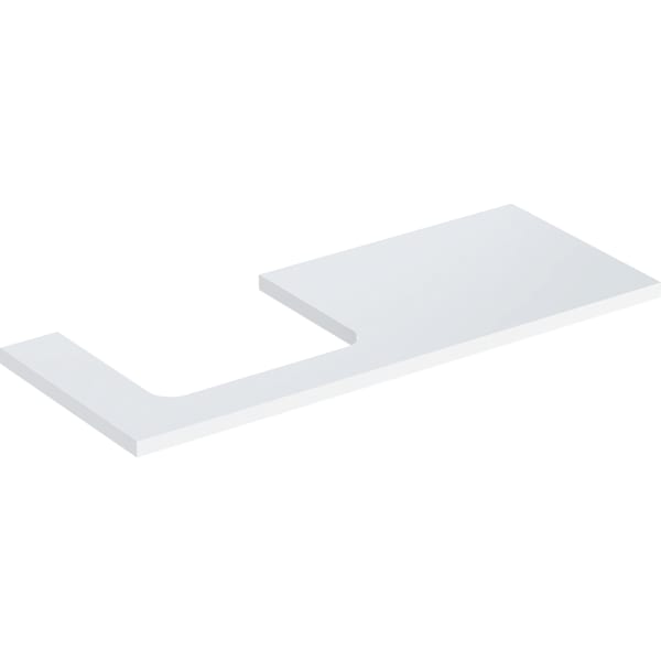 Geberit ONE WT-Platte, Ausschnitt li, für AWT 120x3x47cm, weiß hgl.