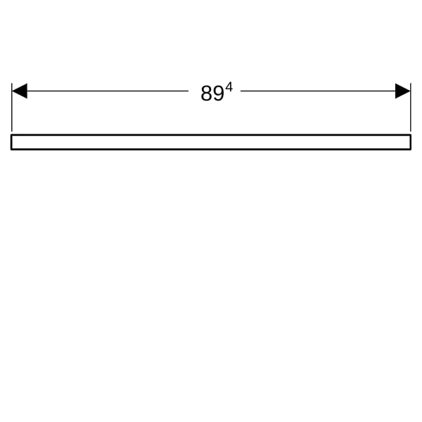 Geberit ONE WT-Pl. Aus li für AWT Schalenform 90x3x47cm, lava matt