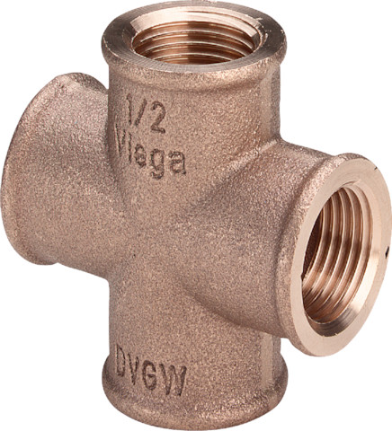 Viega Kreuzstück 3180 in Rp3/8 Rotguss