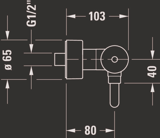 DU C.1 Einhebel Brausemischer Aufputz Keramikmischsystem, Chrom HG
