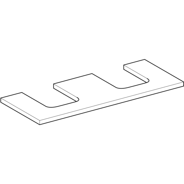 Geberit ONE WT-Pl. Aus re/li f. AWT Schalenf. 120x3x47cm, greige matt