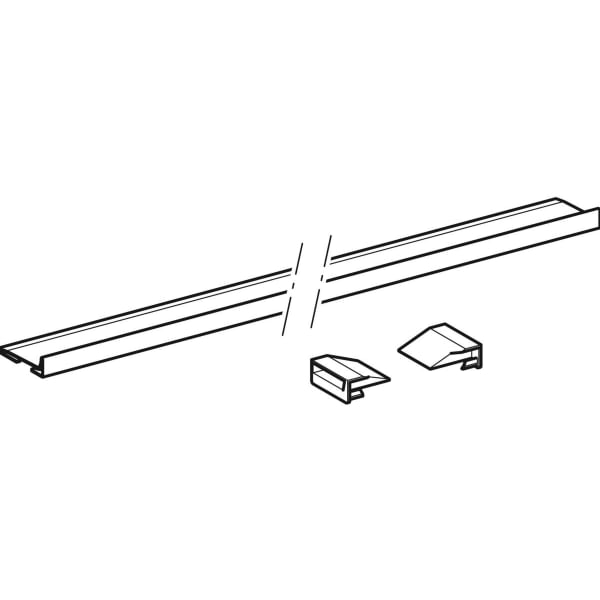 Geberit Kollektorprofil CleanWall Wandablauf für Dusche, Edelstahl gebürst. L: 150cm