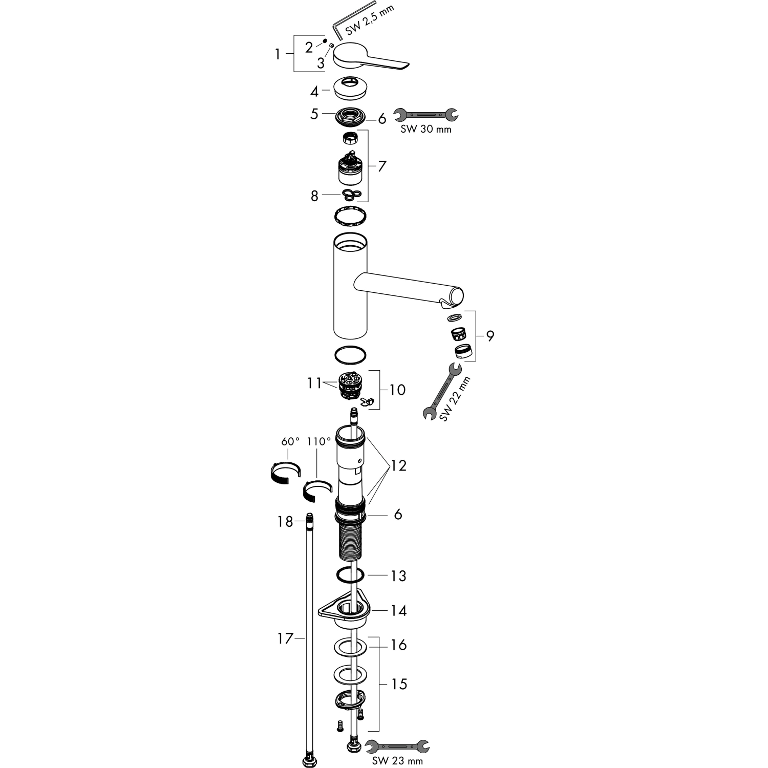 Hansgrohe Spültischmischer 150 Zesis M33 EcoSmart 1jet chrom