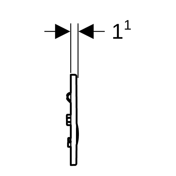 Geberit Tango BetPl. für UR-Strg. mit pneumatischer Sp-Ausl, hgl. verchr.