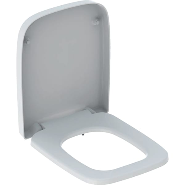 Geberit Renova Plan WC-Sitz, eckiges Design Bef.ob., m.Absenka., Quick Release, weiß