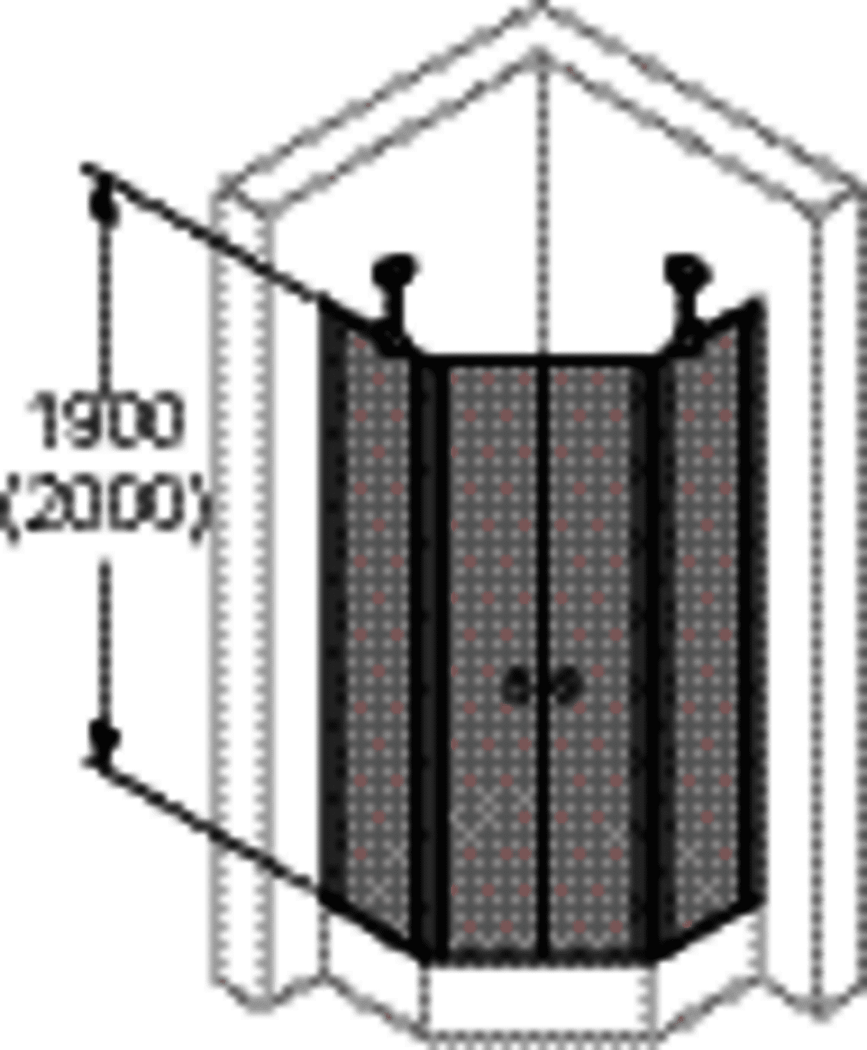 Hüppe Schwingt.501 Design 510760.087.321 m.fest.Segm.2-fl.1000-1900 silb.matt.321