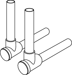 TECE-SLHK-Winkelabsperrungen 15 mm CU-Rohr