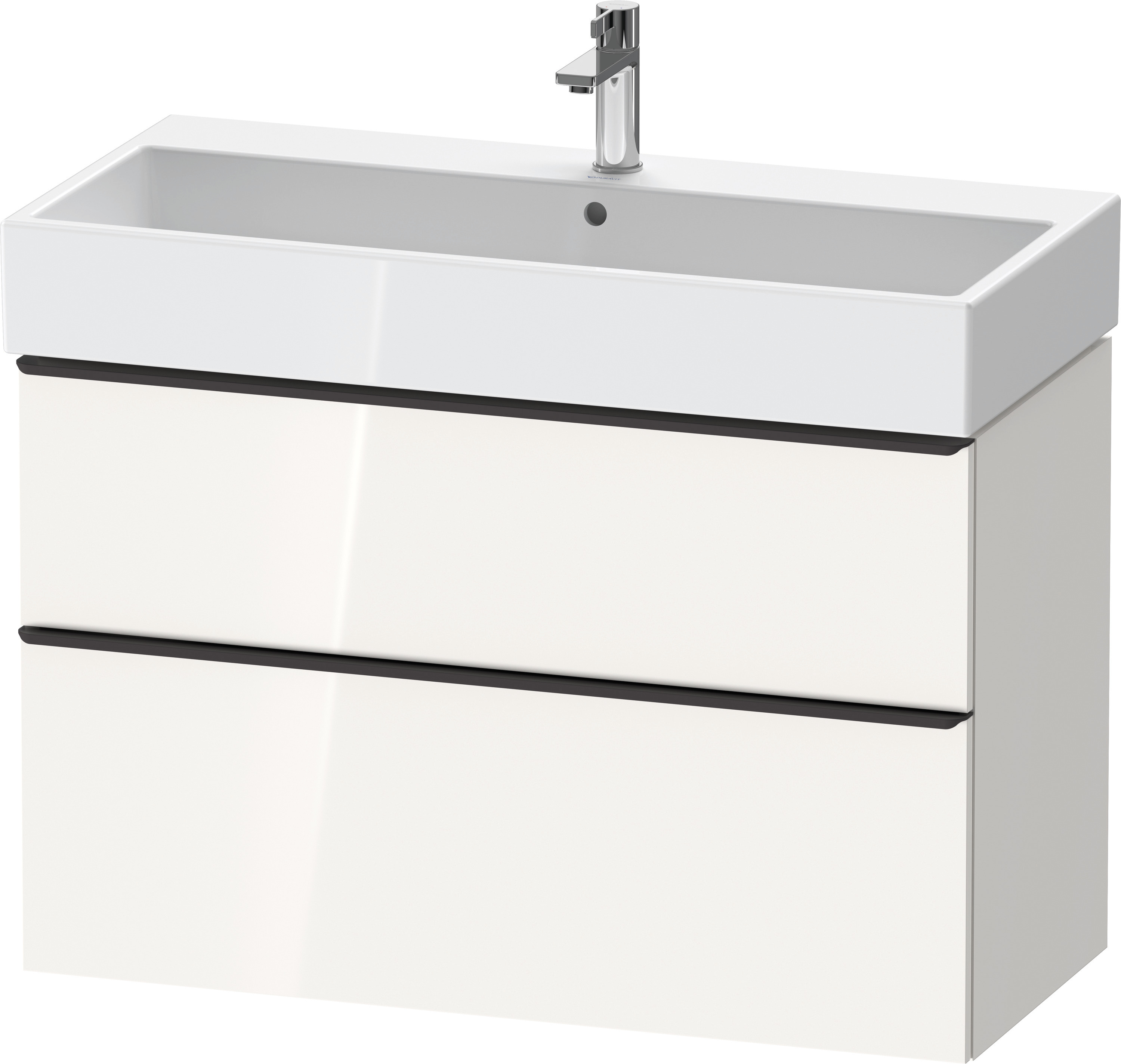 Duravit D-Neo WTU,Ausz:1,Schubk:1,GR:Dia.Schw 984x442x625mm,Wandh,Weiß Hochglanz,Dek.