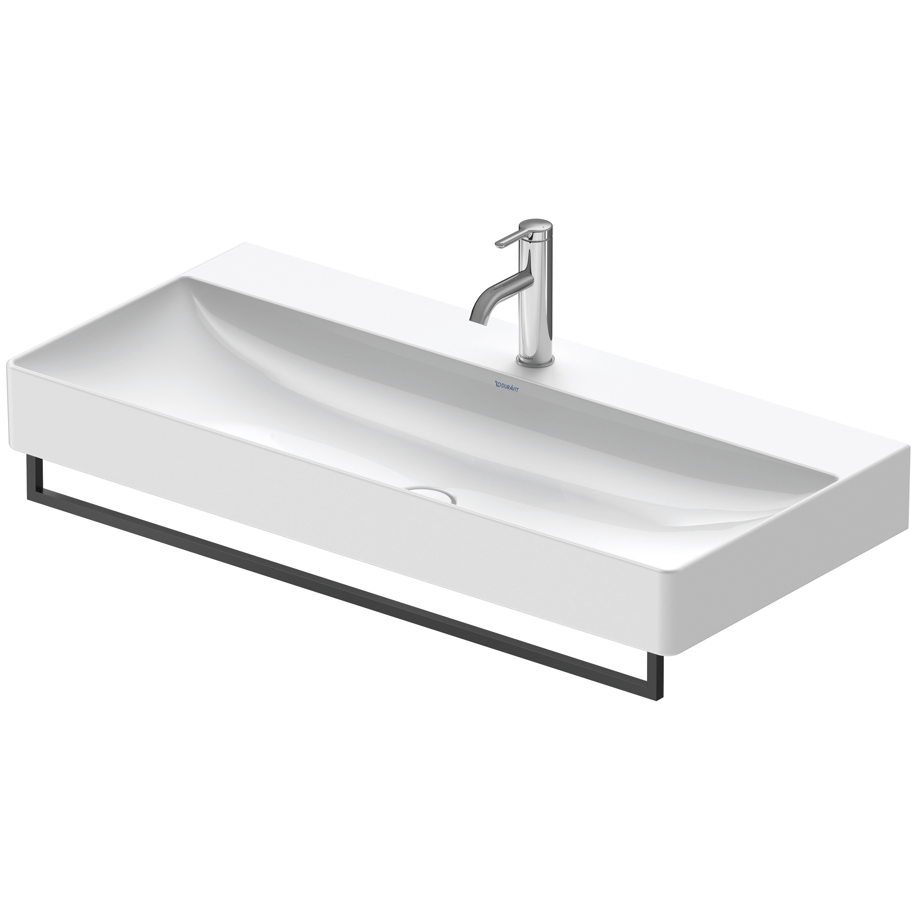 Duravit Handtuchhalter, Schwarz Matt, 941x64x71 mm, Anzahl Arme: 1