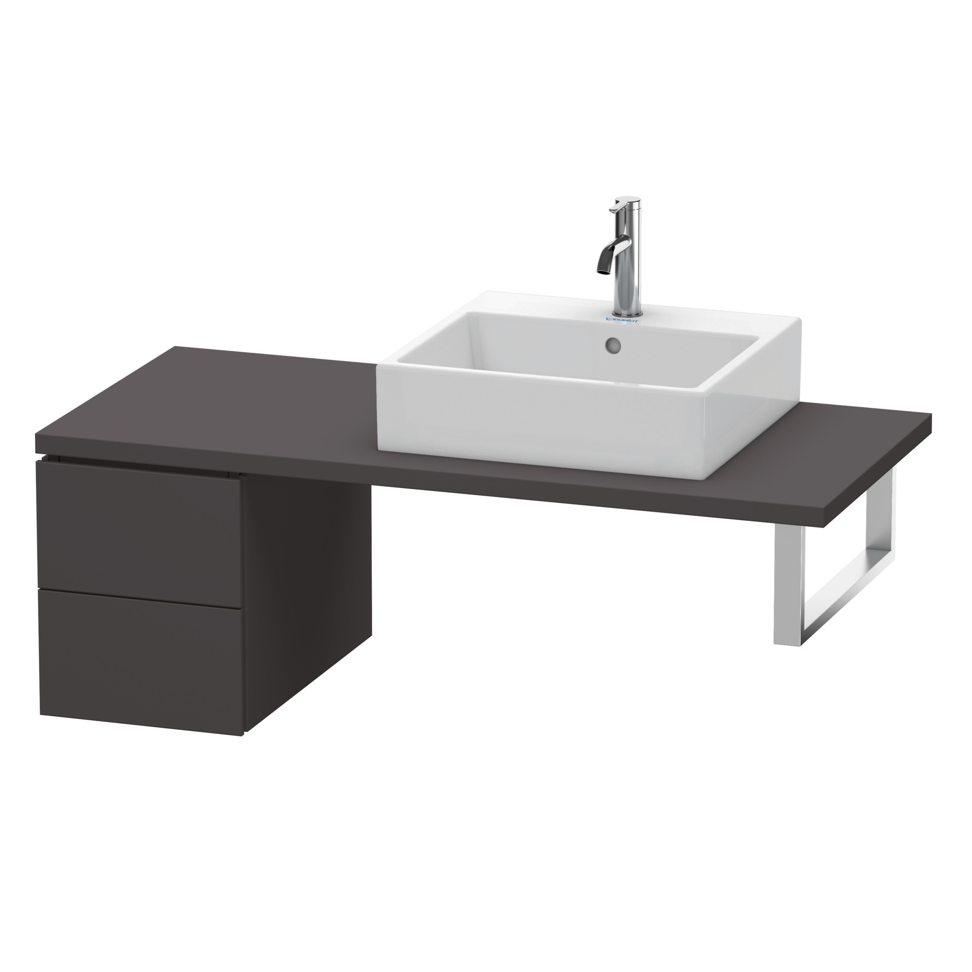 Duravit US für Konsole L-Cube 400x320x548mm 2 Schubkästen, Graphit Supermatt